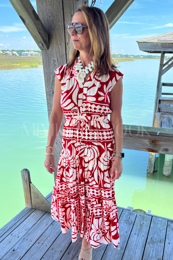 Arledge dress, red