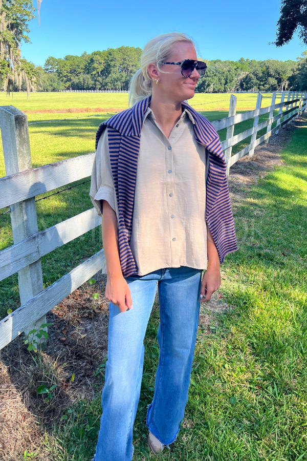 Ashbourne top, khaki