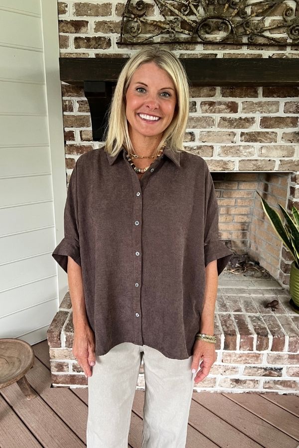 Ashbourne top, brown