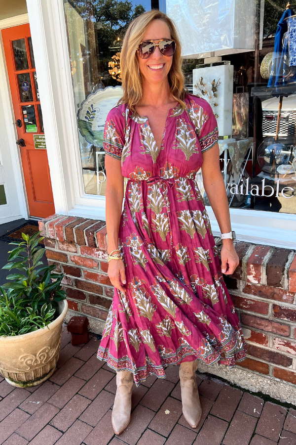 Ashton dress, Ruby Wine