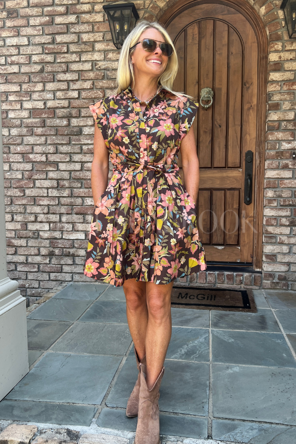 Astera dress, brown