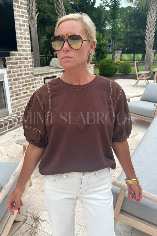 Audriana top, chocolate