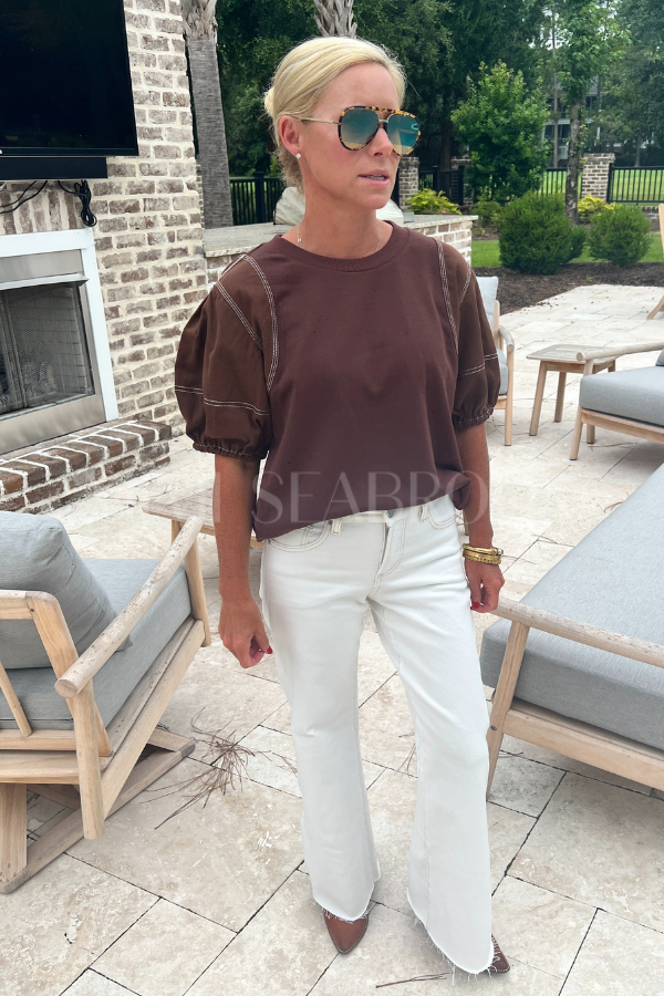 Audriana top, chocolate