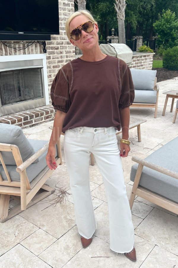 Audriana top, chocolate