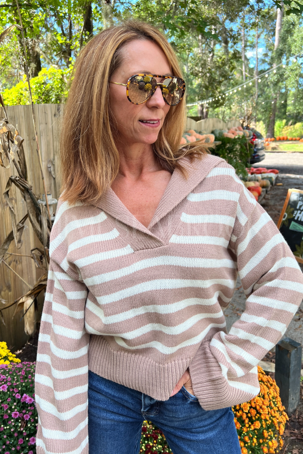 Avah sweater, dark taupe