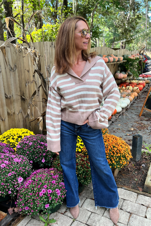 Avah sweater, dark taupe