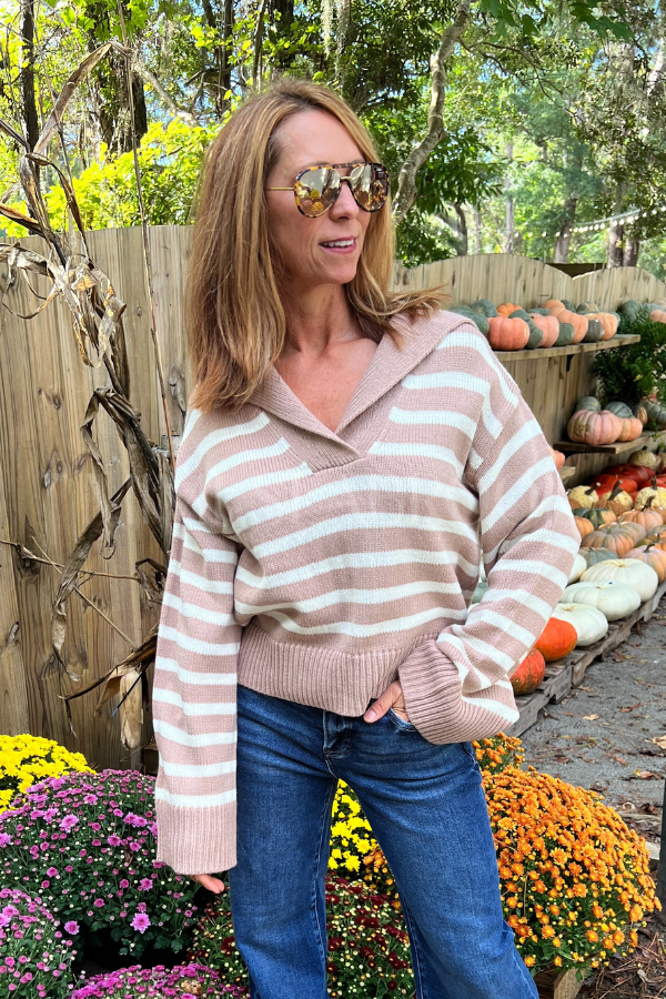 Avah sweater, dark taupe