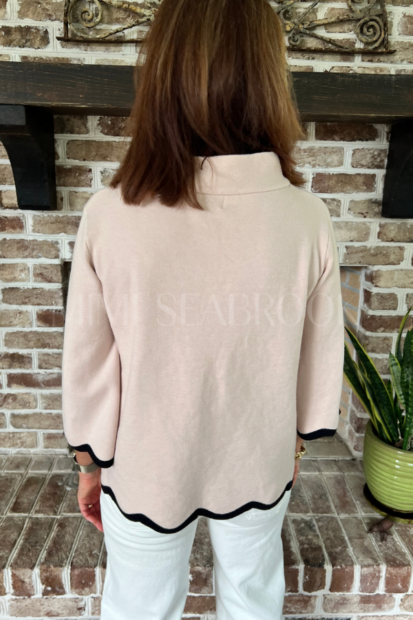 Averi sweater, blush/black