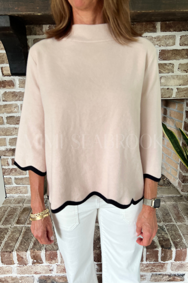 Averi sweater, blush/black