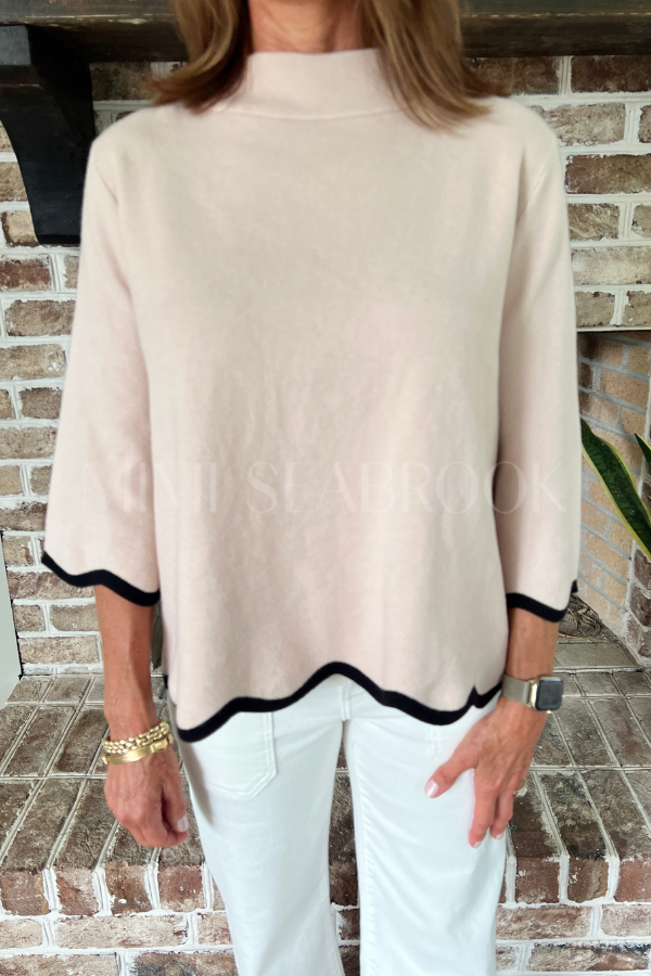 Averi sweater, blush/black
