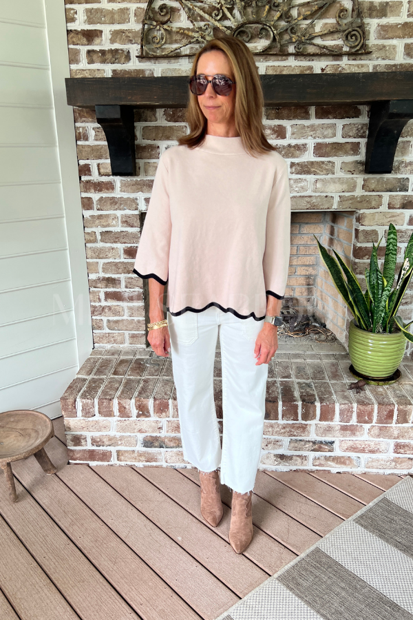 Averi sweater, blush/black