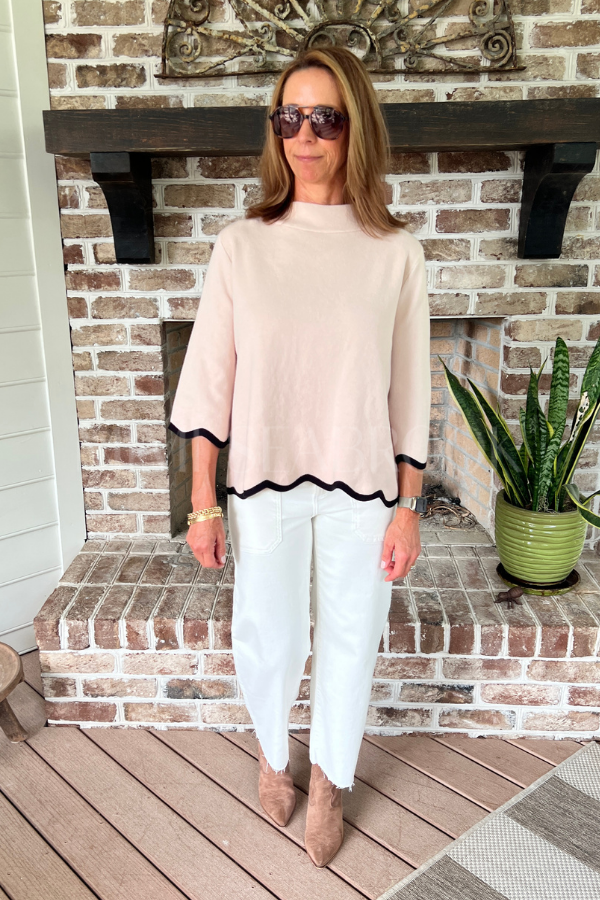 Averi sweater, blush/black