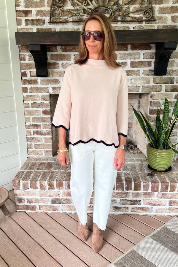 Averi sweater, blush/black