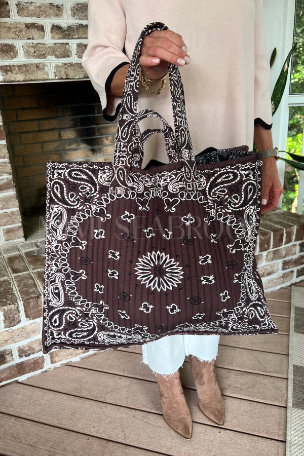 Bandana Tote, brown