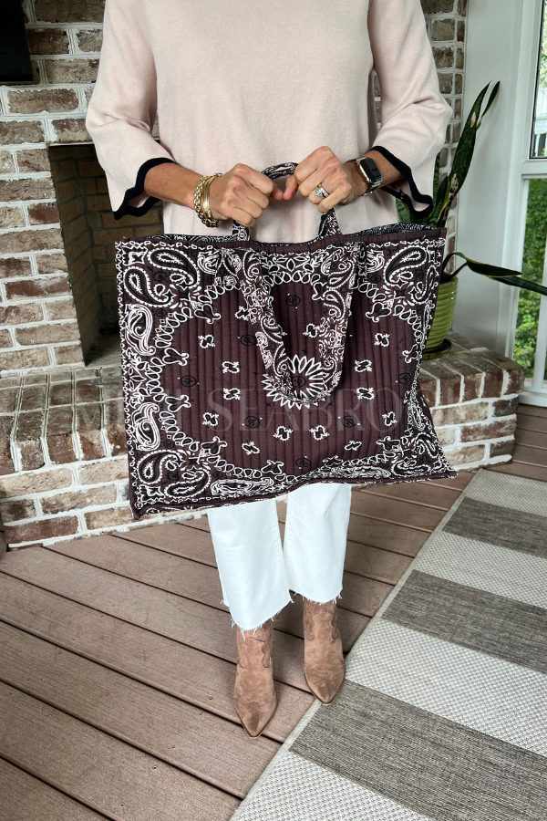 Bandana Tote, brown
