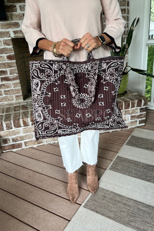 Bandana Tote, brown