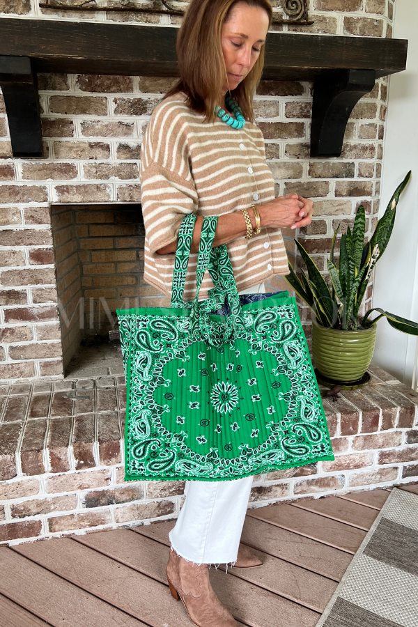 Bandana Tote, green