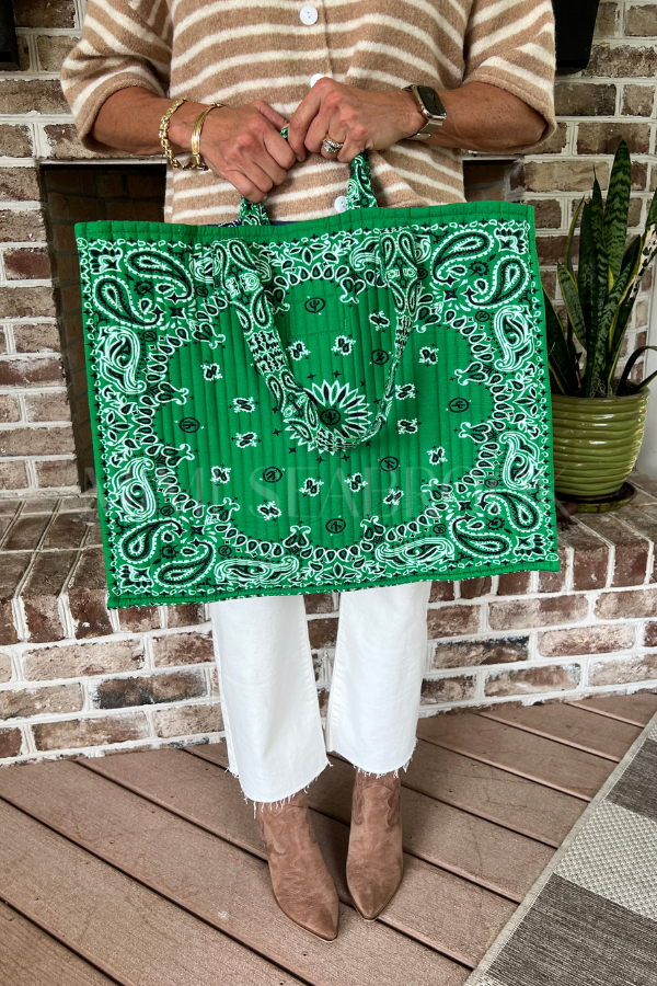 Bandana Tote, green
