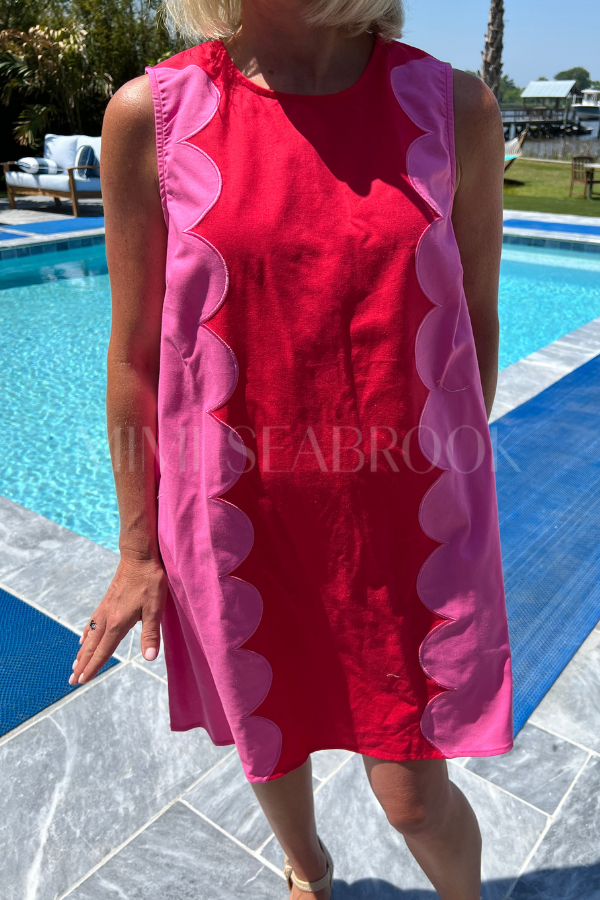 Barnado dress, red/pink