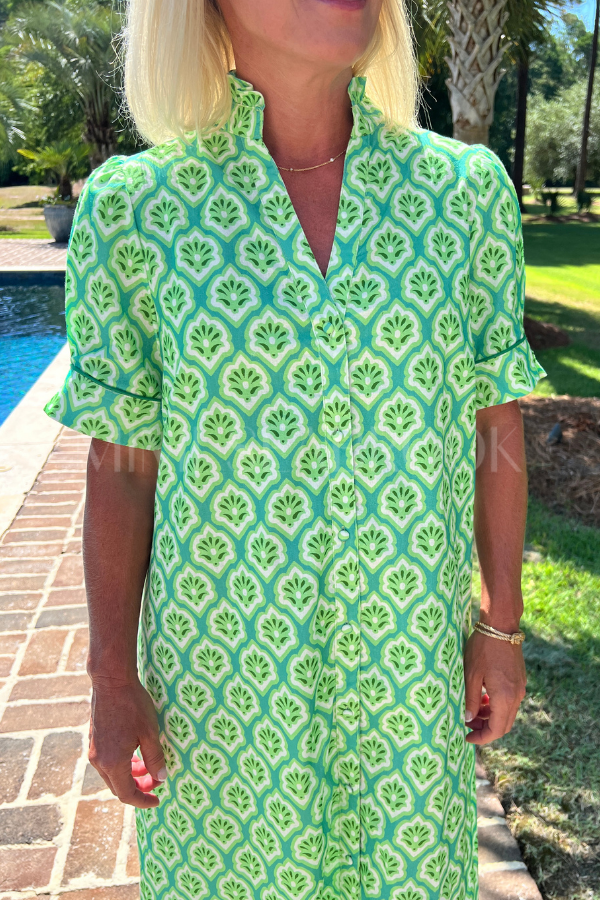 Bastian dress, green mix