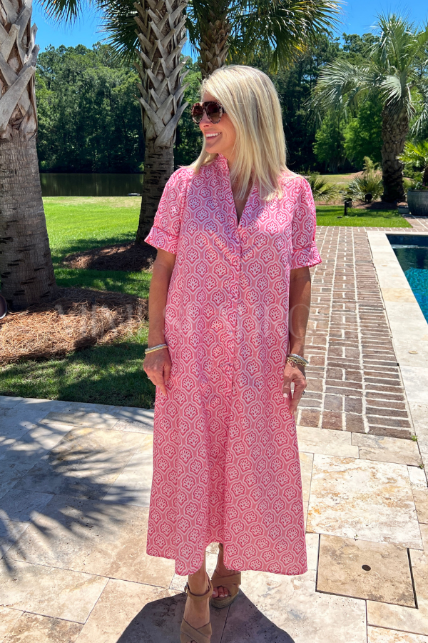 Bastian dress, pink mix