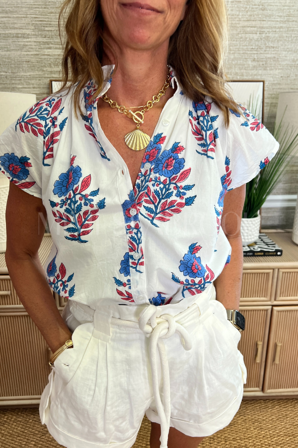 Bays Blouse, Ultramarine by Victoria Dunn