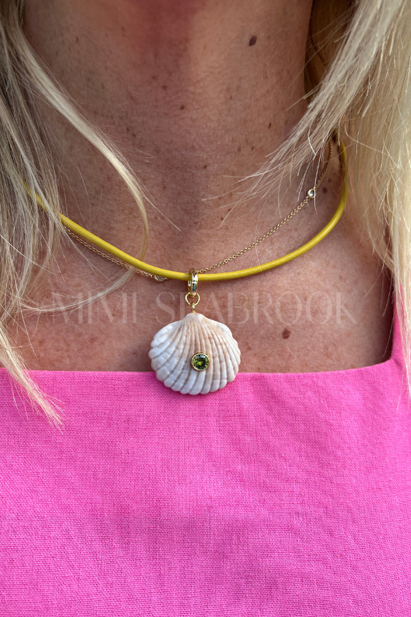 Beach Combing Necklace, yellow/coconut by Smith & Co