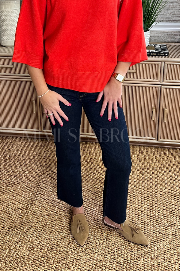 Beale Straight Leg clean jeans, dark denim