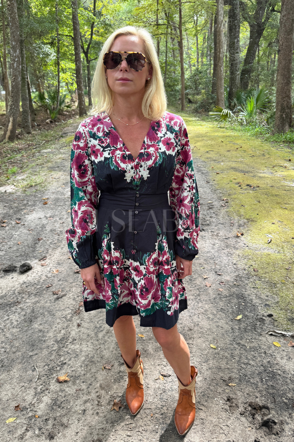 Beatrix Mini Dress, Violette Print by Cleobella