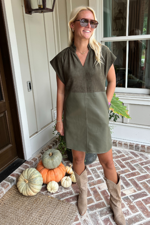 Bellamy dress, olive