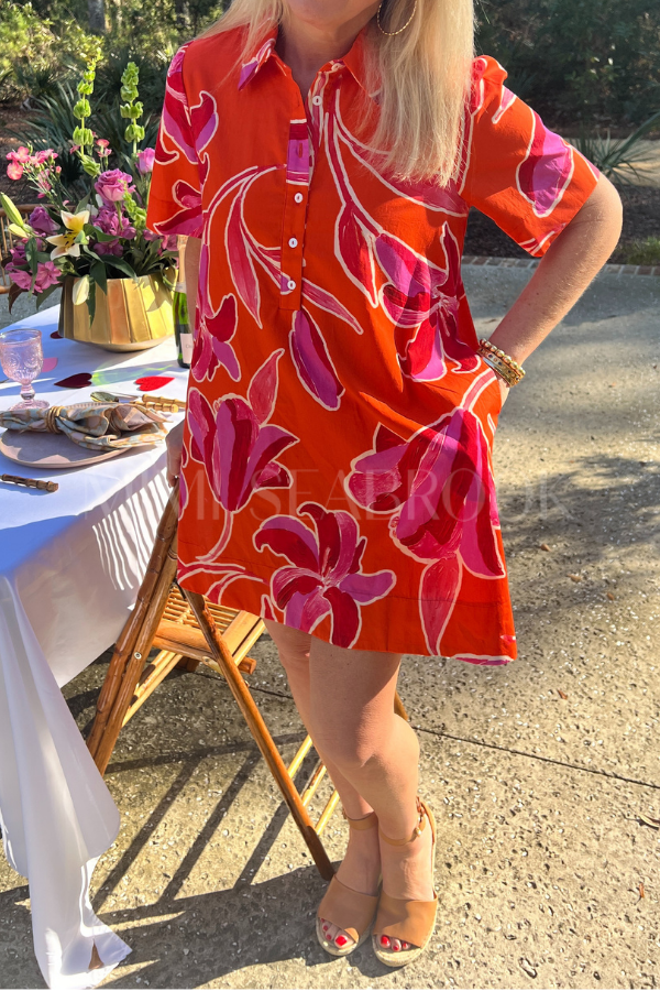 Bennie dress, orange