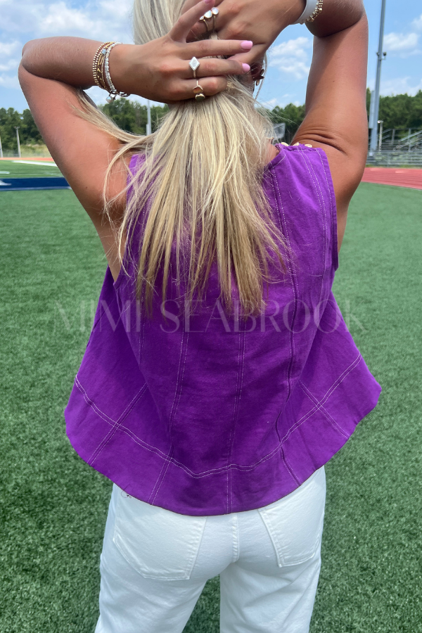 Benoni top, purple