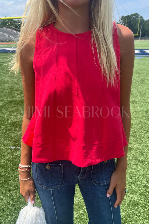 Benoni top, red