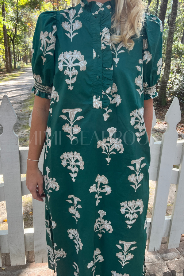 Bergner dress, hunter green