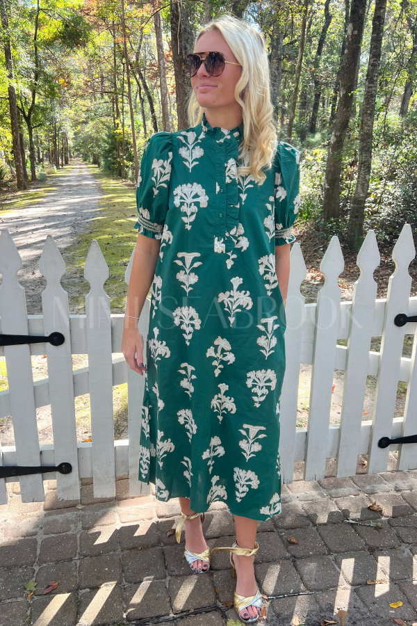 Bergner dress, hunter green