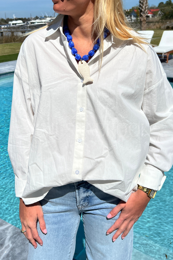 Bessette button down top