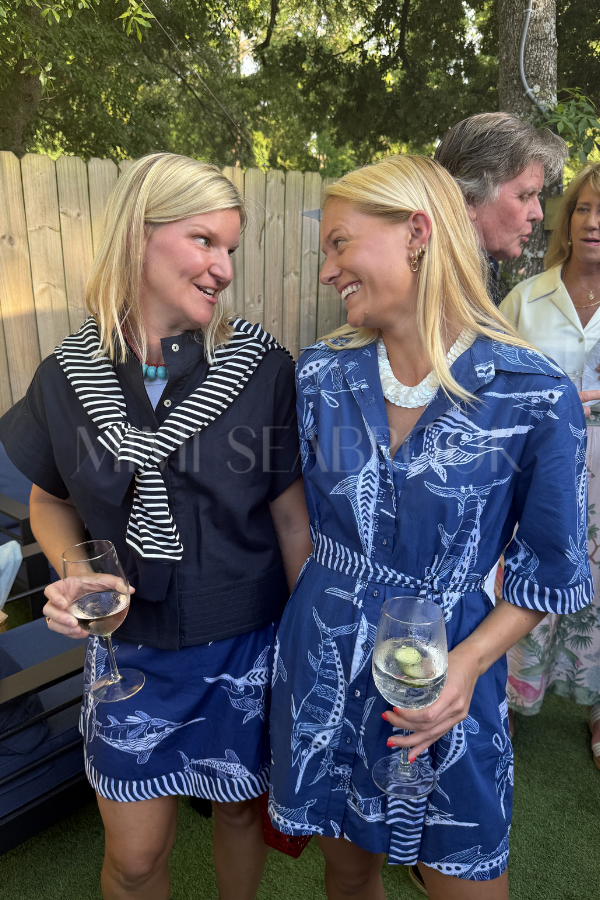 Bimini Dress by King + Pitt, blue billfish print (pre-order)