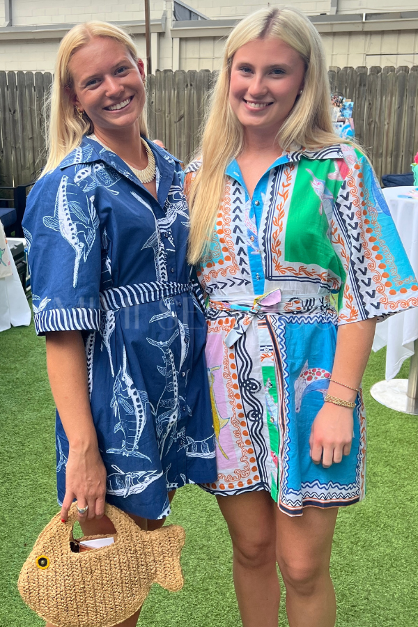 Bimini Dress by King + Pitt, blue billfish print (pre-order)