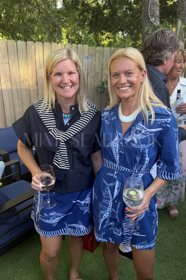 Bimini Dress by King + Pitt, blue billfish print (pre-order)
