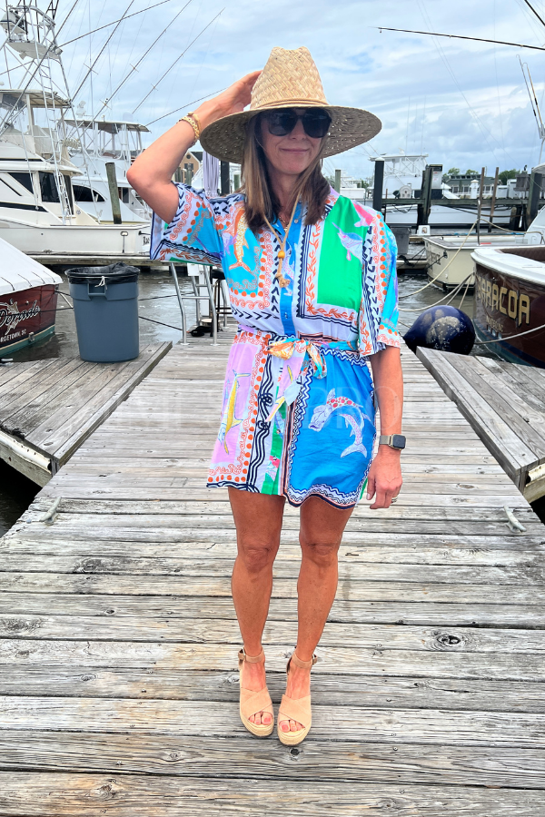 Bimini Dress by King + Pitt, conch republic print (pre-order)
