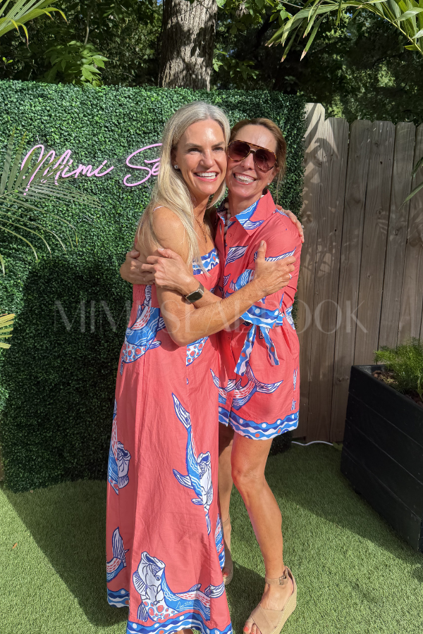 Bimini Dress by King + Pitt, sunset tarpon print