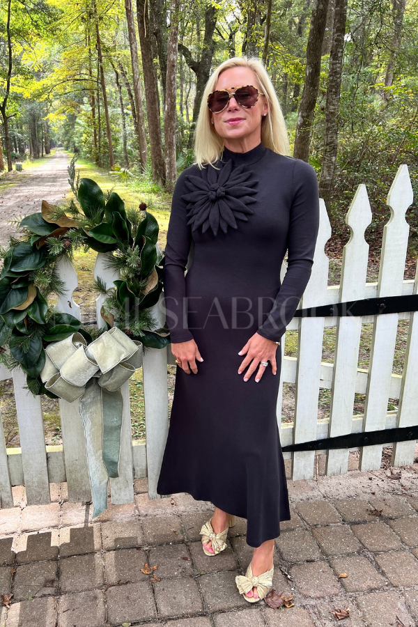 Black Flower Maxi Dress by Farm Rio
