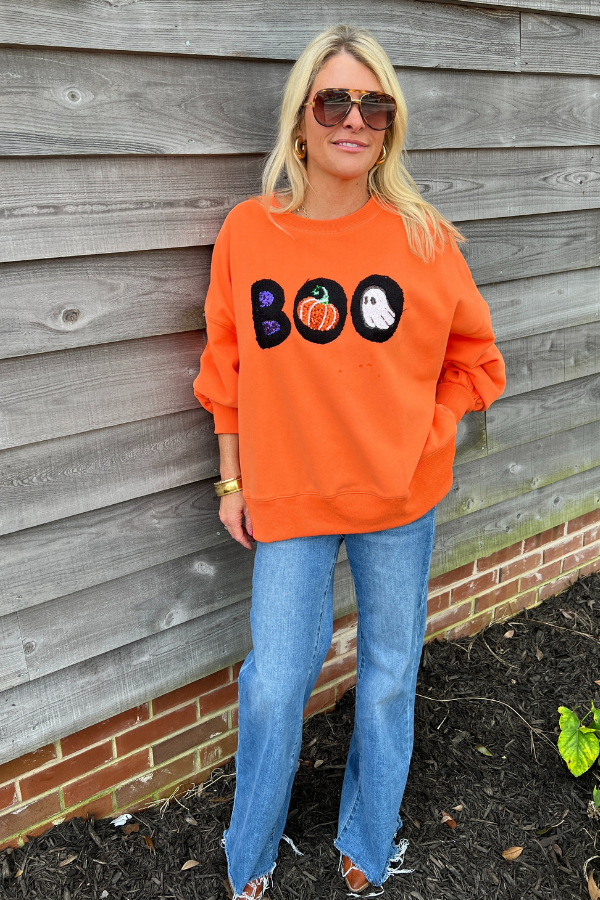 BOO sweatshirt, orange