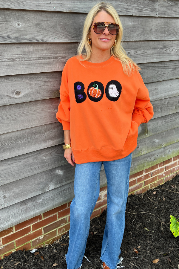 BOO sweatshirt, orange