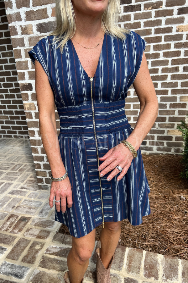 Bowman dress, navy