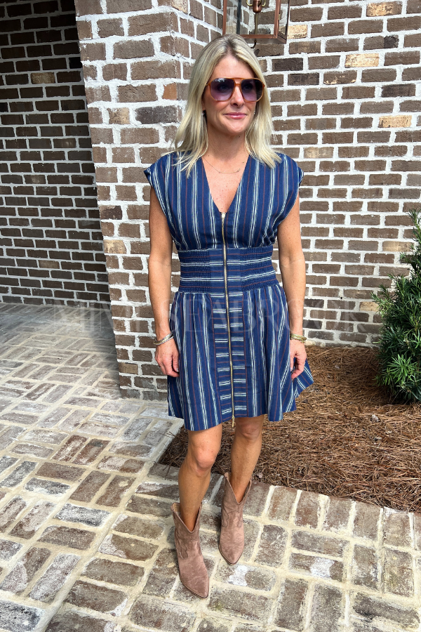 Bowman dress, navy