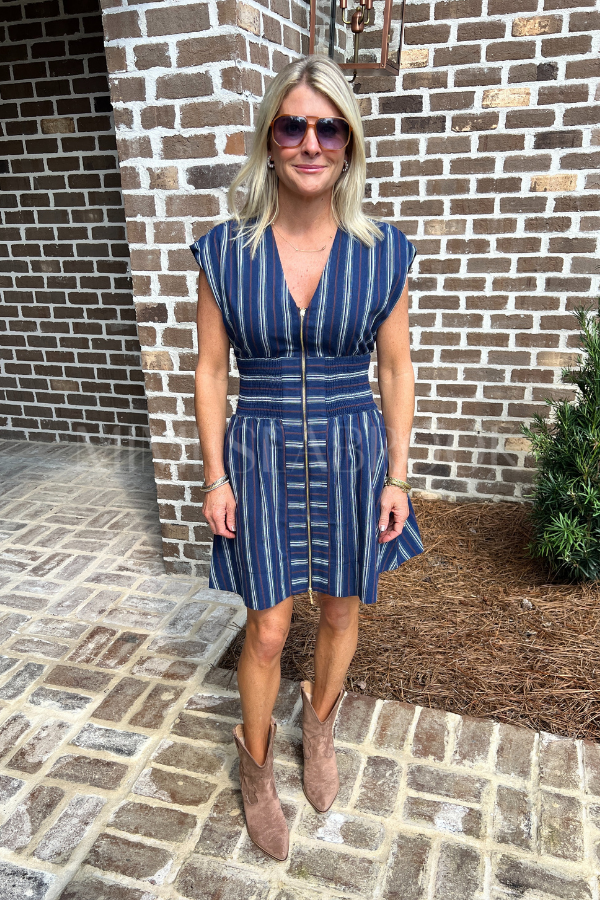 Bowman dress, navy
