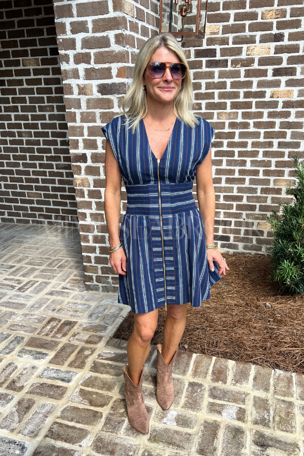 Bowman dress, navy