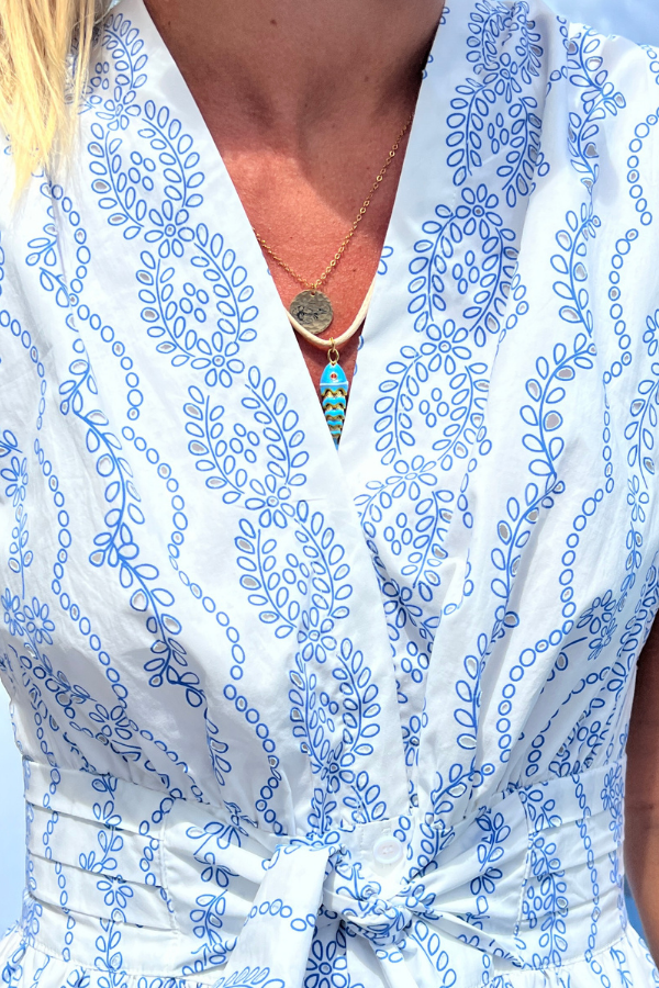 Boyd Fish Necklace, blue