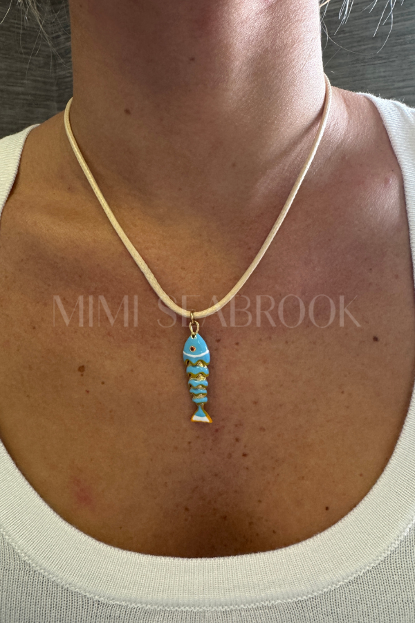 Boyd Fish Necklace, blue